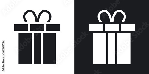 Gift vector flat icon set.eps