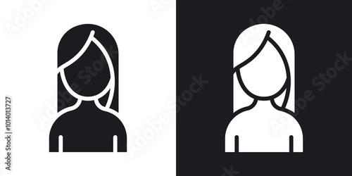 Girl vector flat icon set.eps