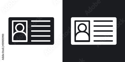 Identity card vector flat icon set.eps