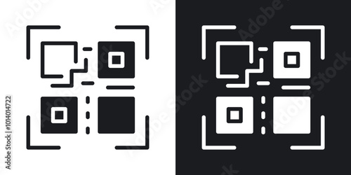 QR code vector flat icon set.eps