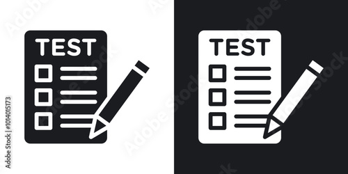 Test vector flat icon set.eps