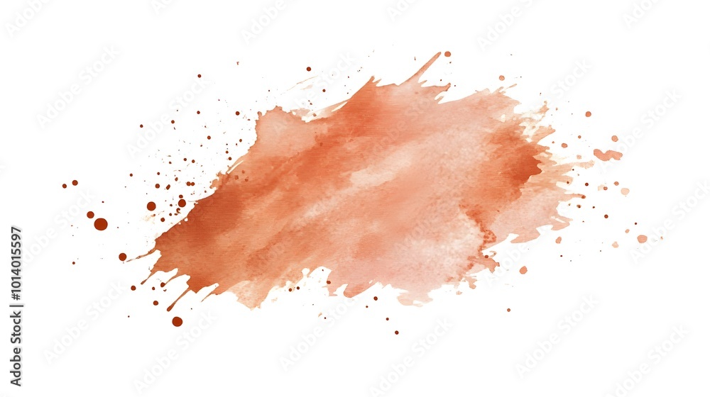 Peach watercolor splash on a white background, featuring vector brown watercolor textures and ink brush stains, creating a soft pastel effect Peach watercolor splash on a white background, featuring vector brown watercolor textures and ink brush stains, creating a soft pastel effect