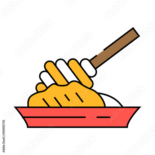 honey dessert line icon vector. honey dessert sign. isolated symbol illustration