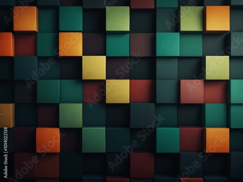 Wallpaper Mural Abstract background with square shapes. Torontodigital.ca