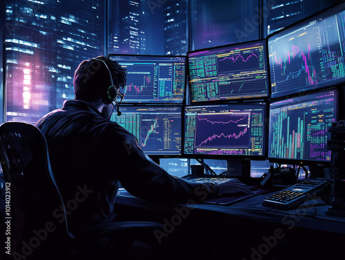 High-Stakes Trading: A Trader Making a Significant Stock Transaction