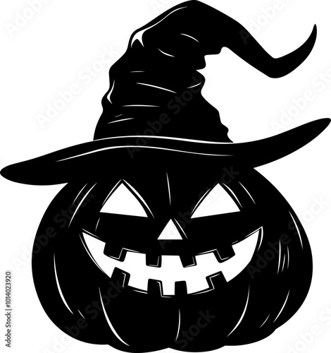halloween pumpkin with hat