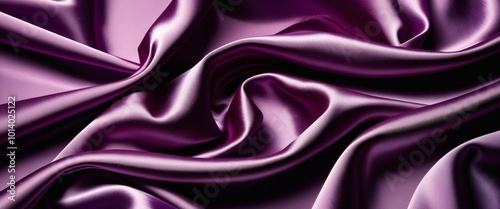 Purple silk fabric with luxury satin waves