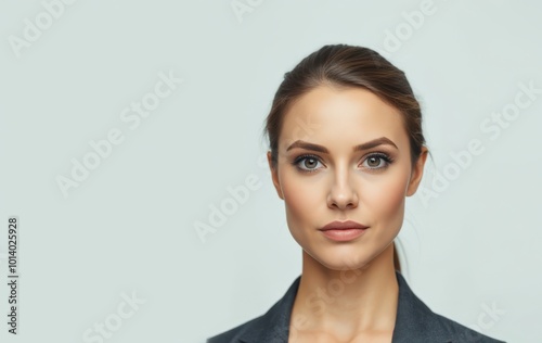 Business professional woman with a composed expression