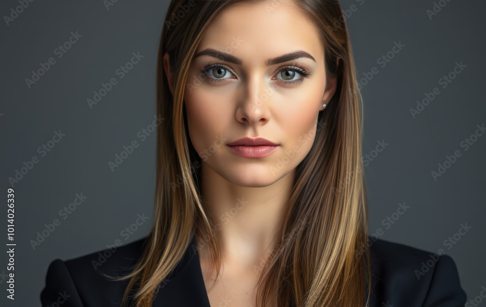 Young female executive with confident gaze Young female executive with confident gaze