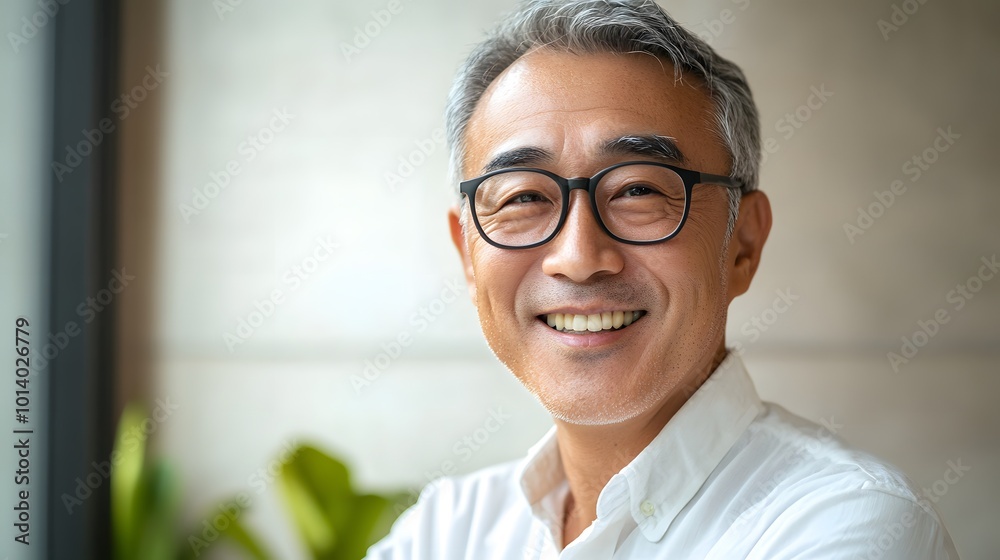 A warm portrait of a smiling, handsome senior male, showcasing his friendly demeanor and approachable personality A warm portrait of a smiling, handsome senior male, showcasing his friendly demeanor and approachable personality