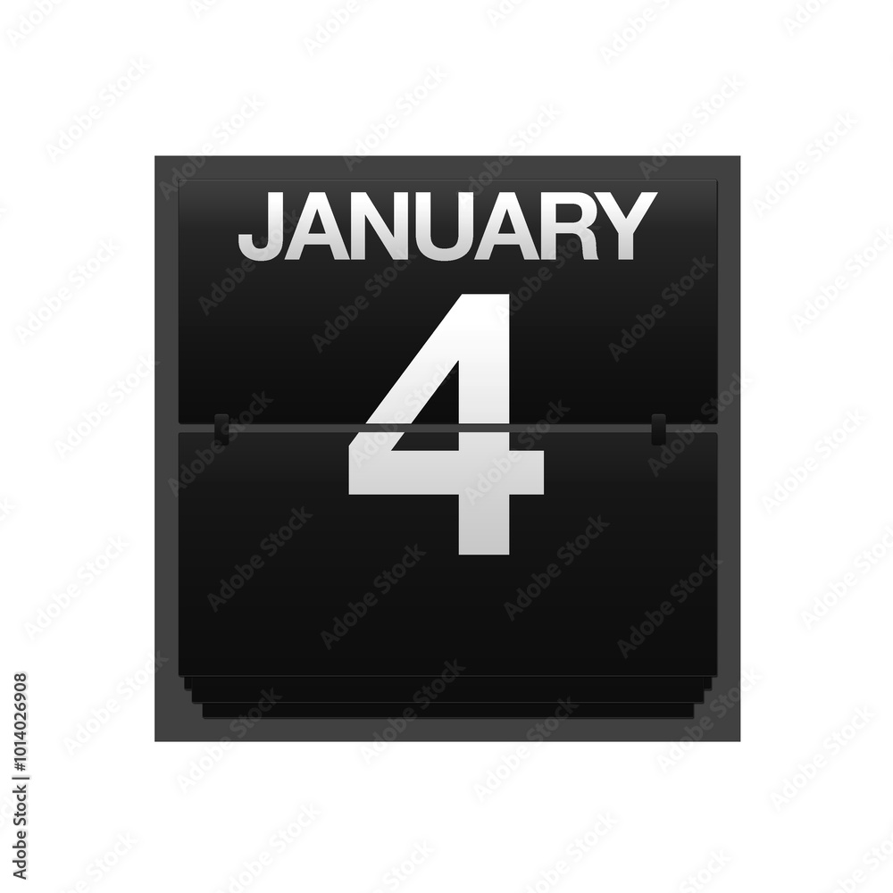Counter calendar January 4. Counter calendar January 4.