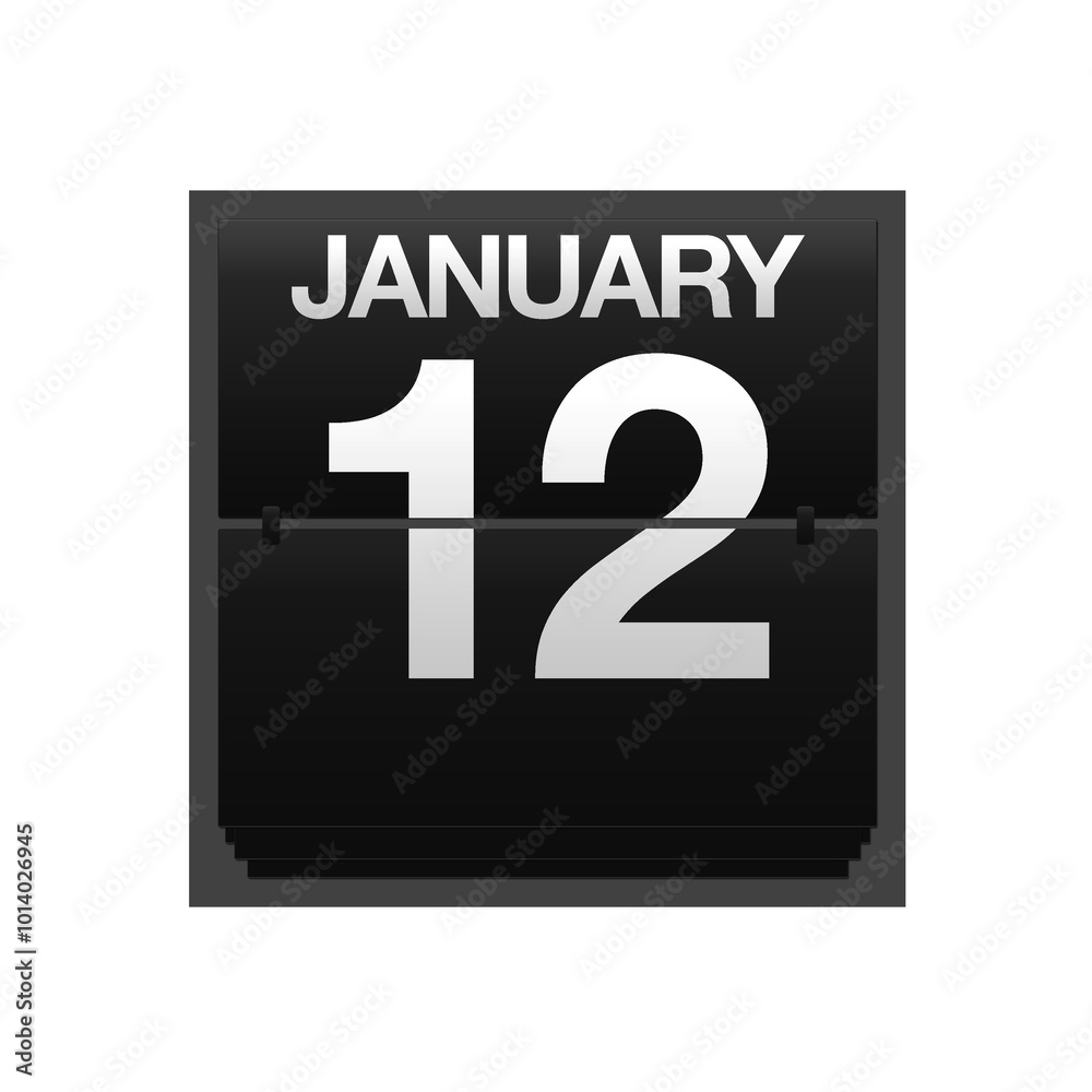 Fototapeta premium Counter calendar January 12.