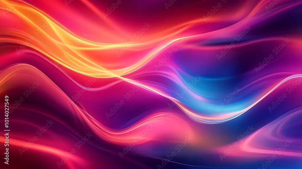 Obraz premium A high-resolution neon-colored abstract gradient background with a blurred effect. Dynamic and smoothly transitioning abstract blur, designed for easy use.