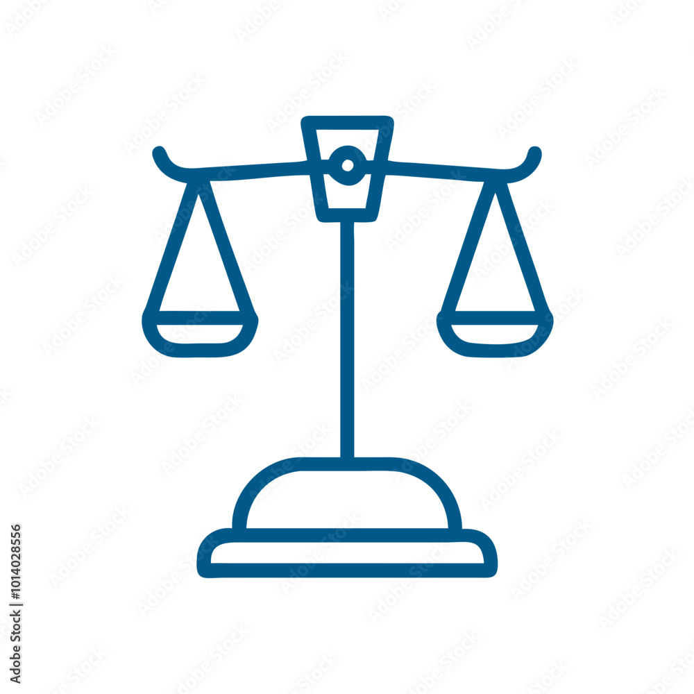 Weighing scale icon in blue vector, fitness and health representation. Weighing scale icon in blue vector, fitness and health representation.