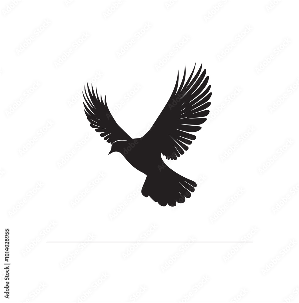 pigeon isolated on white background, bird, silhouette, eagle, vector, flying, animal, illustration, wing, nature, black, birds, dove, feather, wings, tattoo, fly, hawk, design, wildlife, flight, freed