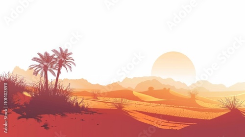 Desert Sunset Landscape