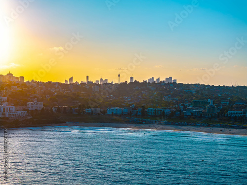 Photography Sydney Bondi Beach in Sunset, Australia