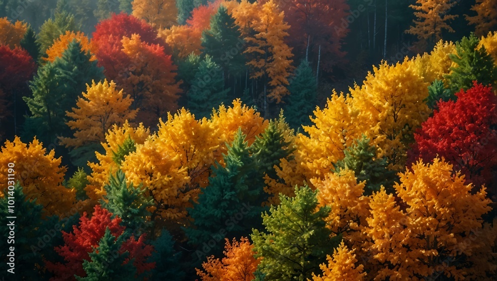 Best representation of vibrant autumn colors in a forest. Best representation of vibrant autumn colors in a forest.