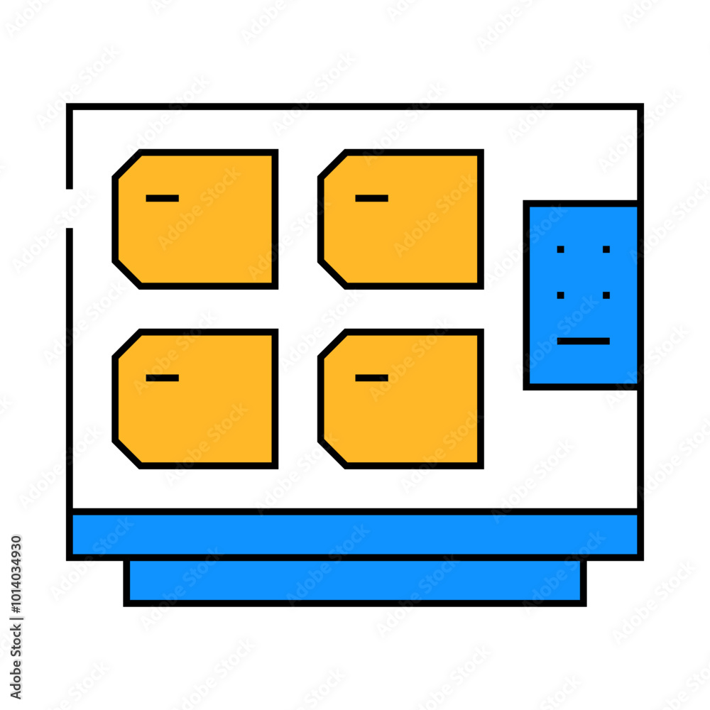 graves wall line icon vector. graves wall sign. isolated symbol illustration graves wall line icon vector. graves wall sign. isolated symbol illustration