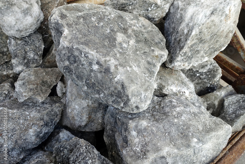 Obraz na płótnie large pieces of rock salt for sheep and cows to lick, w salonie