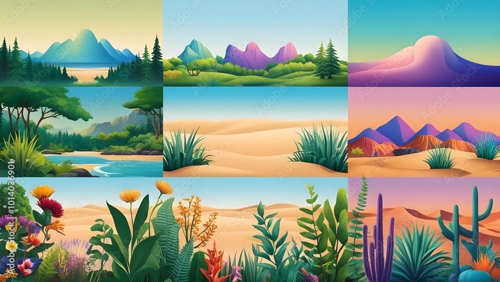 Obraz premium landscape with mountains and lake