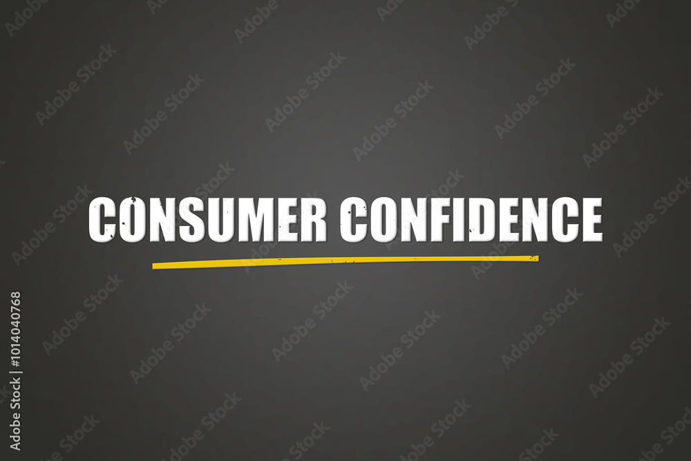 Consumer Confidence. A blackboard with white text. Illustration with grunge text style. Consumer Confidence. A blackboard with white text. Illustration with grunge text style.