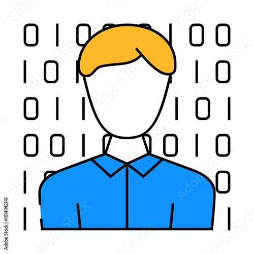 anonymous buyer line icon vector. anonymous buyer sign. isolated symbol illustration
