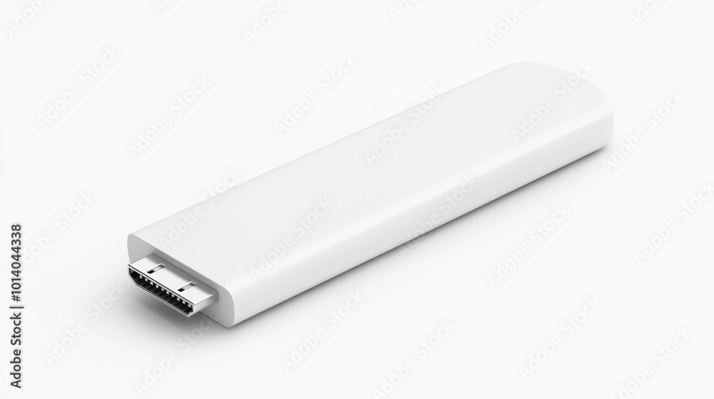 Compact HDMI device on a white background perfect for tech and gadget-related concepts ideal for connecting electronics with a clean minimalistic look. Generative AI Compact HDMI device on a white background perfect for tech and gadget-related concepts ideal for connecting electronics with a clean minimalistic look. Generative AI