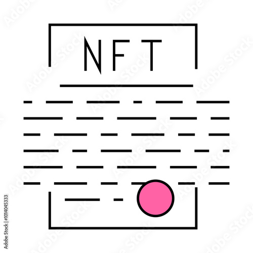 smart nft contract line icon vector. smart nft contract sign. isolated symbol illustration