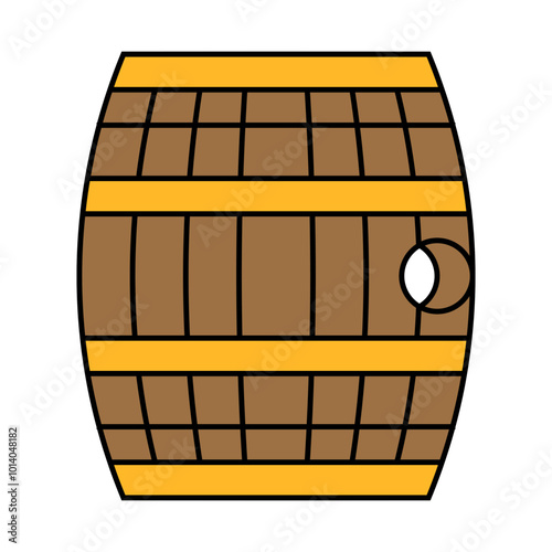 barrel with gunpowder or rum line icon vector. barrel with gunpowder or rum sign. isolated symbol illustration