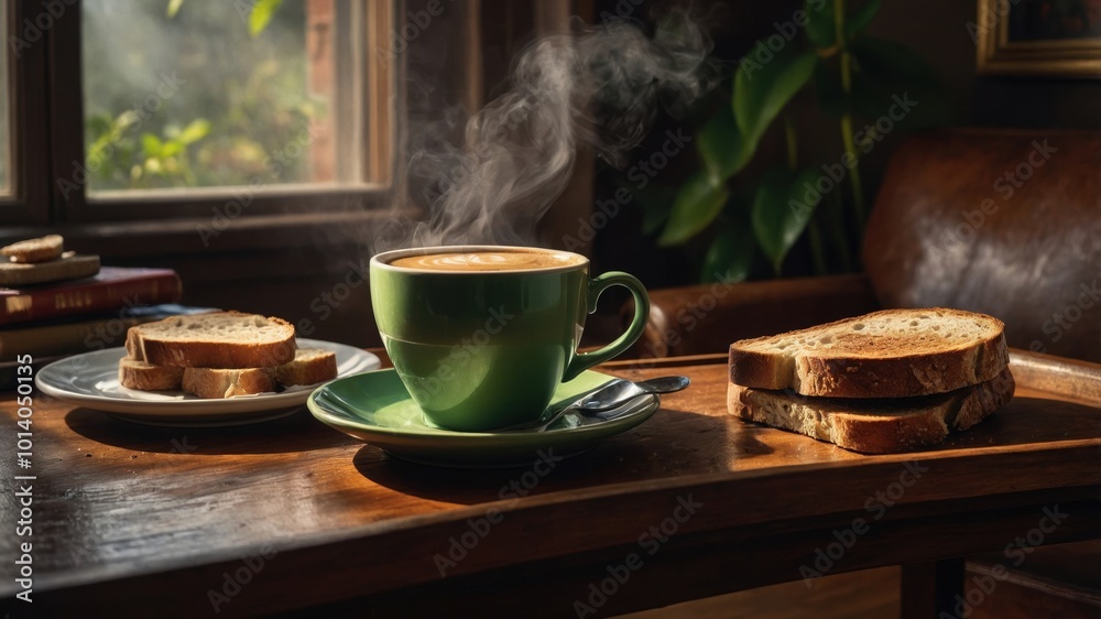 The inviting corner of the living room is made even cozier with the addition of a rich coffee cup The inviting corner of the living room is made even cozier with the addition of a rich coffee cup