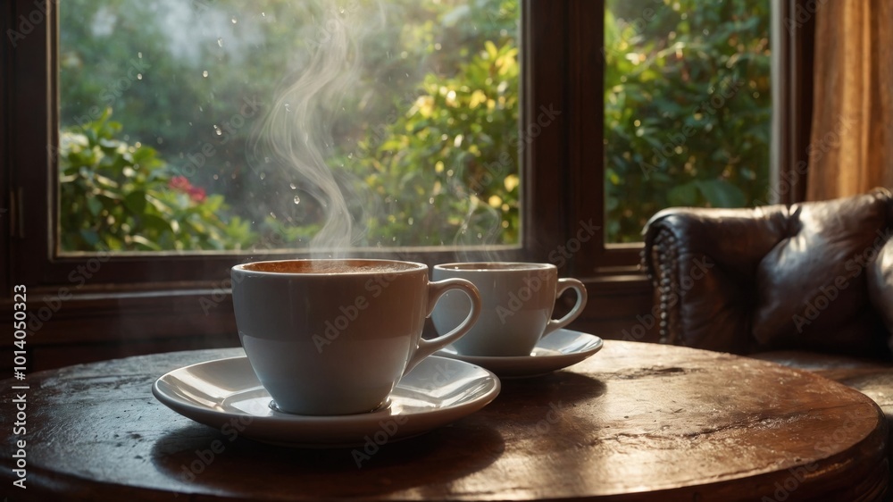 The charm of a well-loved chair and a fresh coffee brew make this room corner exceptionally cozy