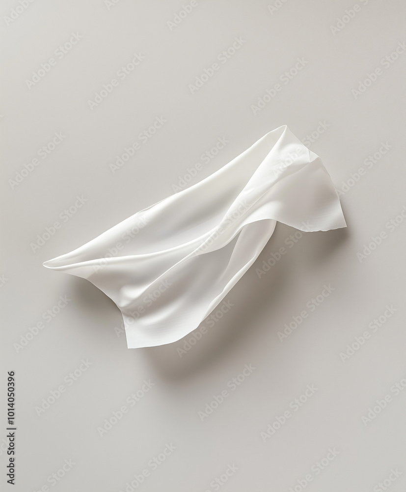 A single white tissue lying flat on a smooth, minimalist grey background, its delicate texture and soft folds subtly highlighted by gentle lighting, creating a clean and simple composition.
A single white tissue lying flat on a smooth, minimalist grey background, its delicate texture and soft folds subtly highlighted by gentle lighting, creating a clean and simple composition.