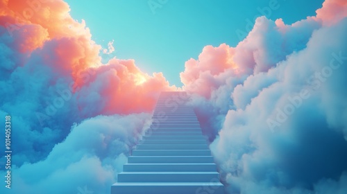 A staircase leading into the clouds.