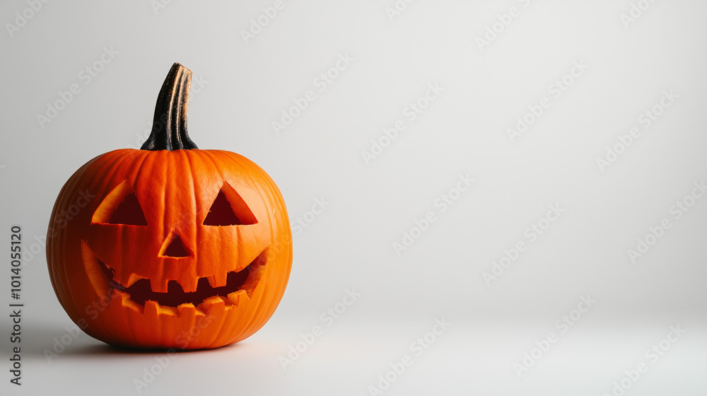 Halloween pumpkin arranged on a white background, showcasing their carved faces and vibrant orange color, evoking a festive and spooky atmosphere. Halloween pumpkin arranged on a white background, showcasing their carved faces and vibrant orange color, evoking a festive and spooky atmosphere.