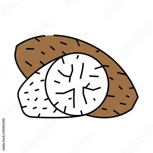 nutmeg spice line icon vector. nutmeg spice sign. isolated symbol illustration