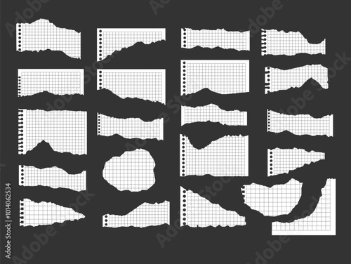 Collection of Torn Ripped Paper Effect