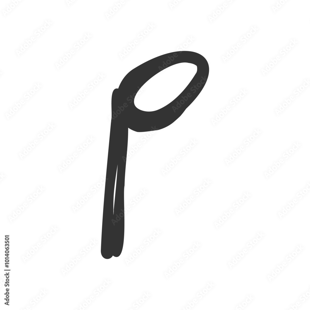 手描きのモノクロ音符アイコン4 手描きのモノクロ音符アイコン4