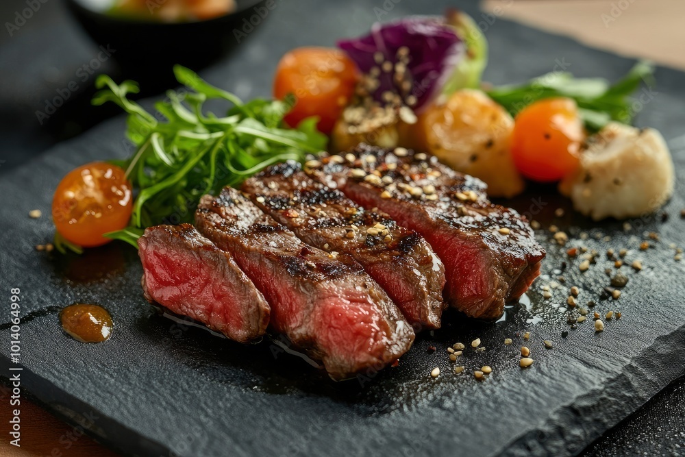A5 Japanese Wagyu Beef Yakiniku Steak - generative ai A5 Japanese Wagyu Beef Yakiniku Steak - generative ai