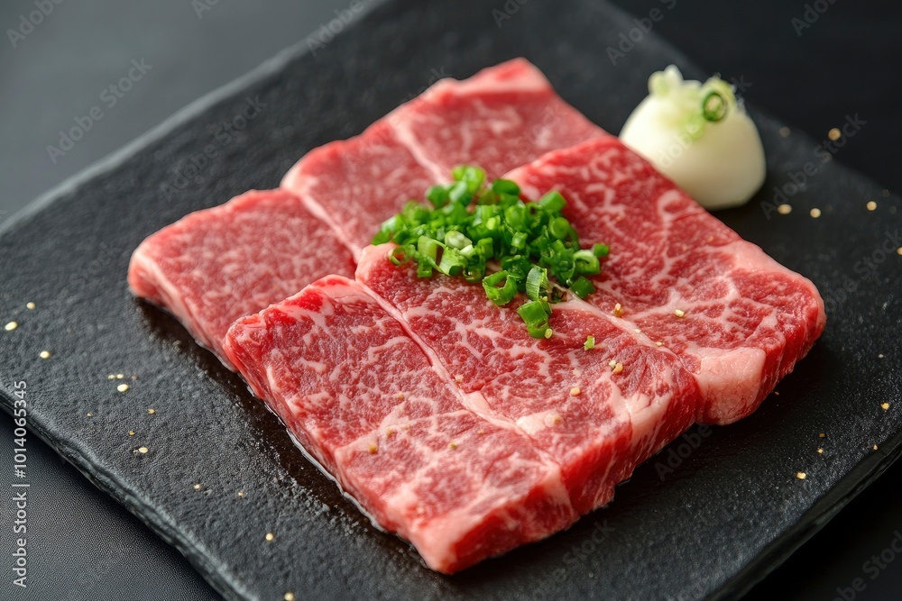 A5 Japanese Wagyu Beef Yakiniku Steak - generative ai A5 Japanese Wagyu Beef Yakiniku Steak - generative ai