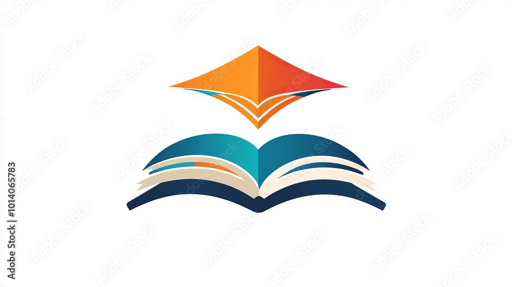 Modern Vector Icon Template for an Innovative Online Education Logo Design, Representing E-Learning and Digital Growth Modern Vector Icon Template for an Innovative Online Education Logo Design, Representing E-Learning and Digital Growth