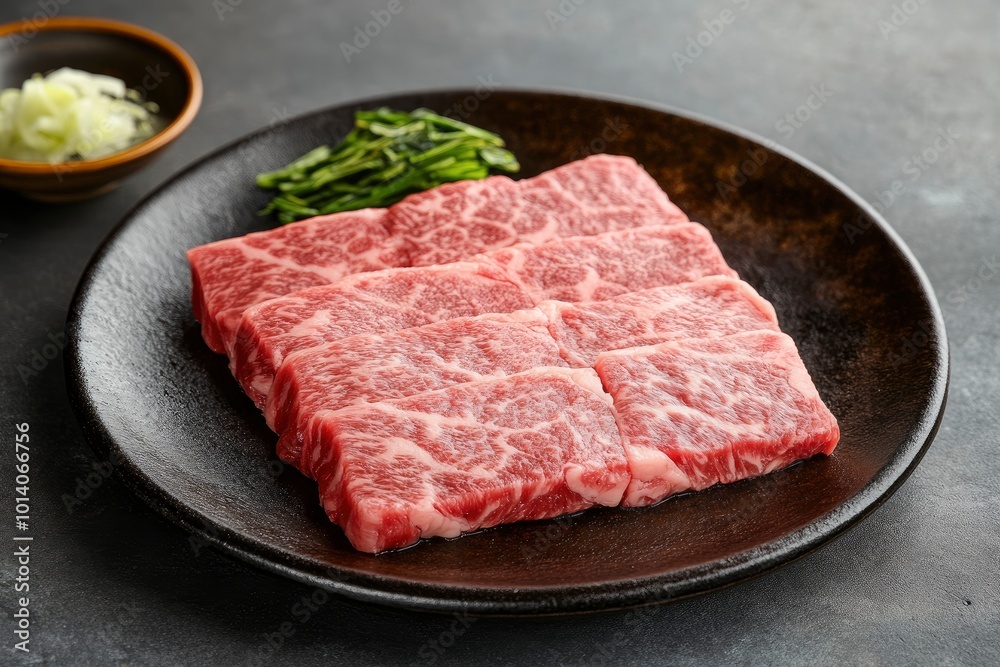 A5 Japanese Wagyu Beef Yakiniku Steak - generative ai A5 Japanese Wagyu Beef Yakiniku Steak - generative ai