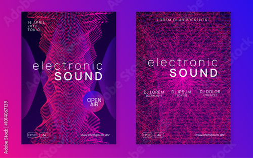 Discotheque Background. Pink Fest Design. Techno Electro Graphic. Nightclub Disco Invitation. Music Banner. Green Dj Event. Trance Cover. Violet Discotheque Background