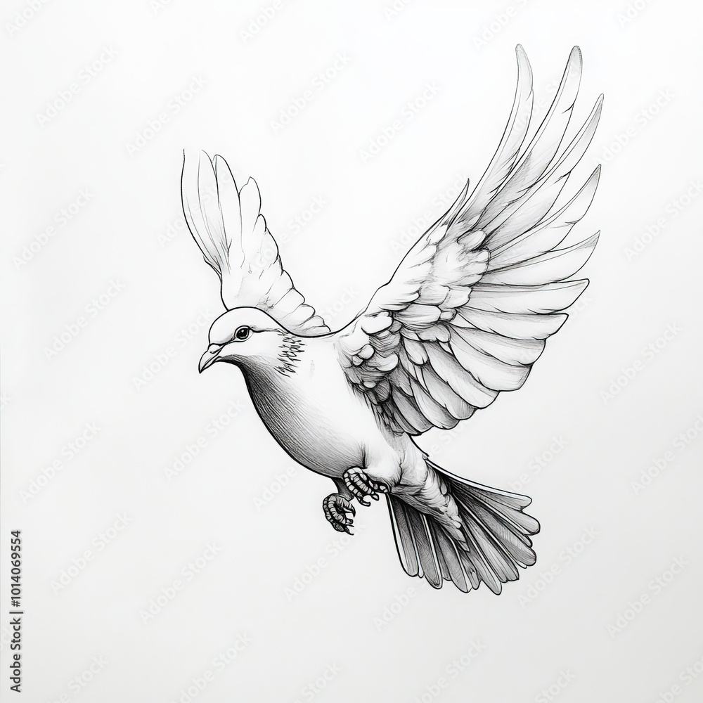 Obraz premium bird, vector, wing, eagle, illustration, flying, wings, feather, animal, dove, silhouette, pigeon, angel, tattoo, design, nature, fly, art, black, symbol, birds, peace, tribal, freedom, love