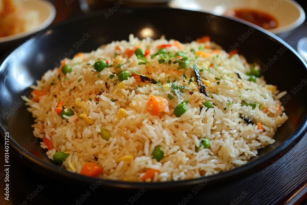 Rice and Noodle dishes in Asian restaurant - generative ai Rice and Noodle dishes in Asian restaurant - generative ai
