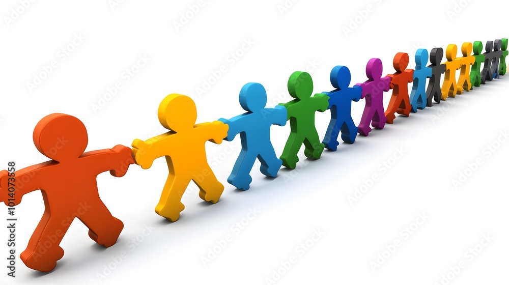 Teamwork in a corporate environment, emphasizing unity and collaboration among team members, and reinforcing the idea that success is achieved through collective effort