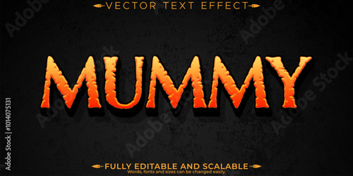 Halloween monster text effect, editable horror and scary text style