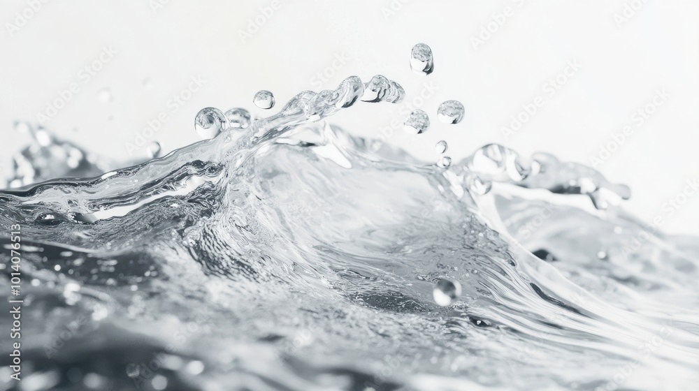 Crystal clear water splash capturing the essence of fluid motion Crystal clear water splash capturing the essence of fluid motion