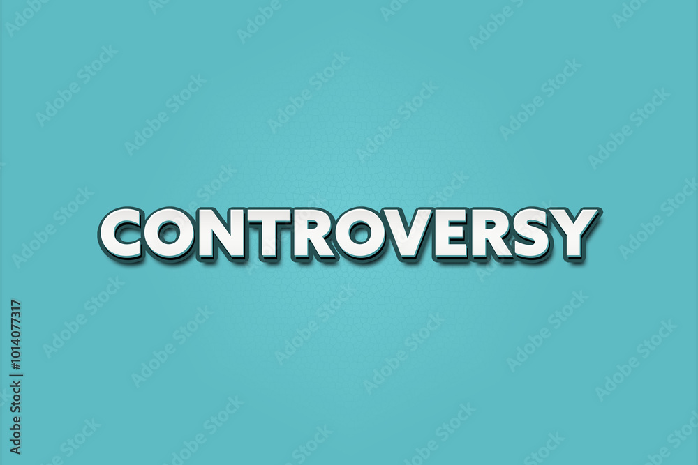 Controversy. A Illustration with white text isolated on light green background. Controversy. A Illustration with white text isolated on light green background.