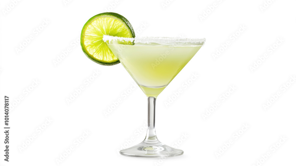 Refreshing Lime Cocktail in a Martini Glass on a Transparent Background Refreshing Lime Cocktail in a Martini Glass on a Transparent Background